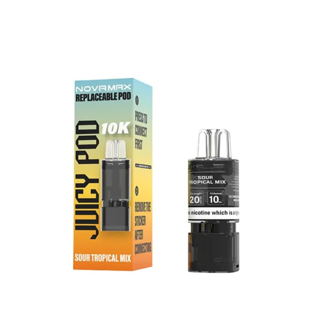 Juicy Pod Novamax 10k Pods - Sour Tropical Mix - 5Packs