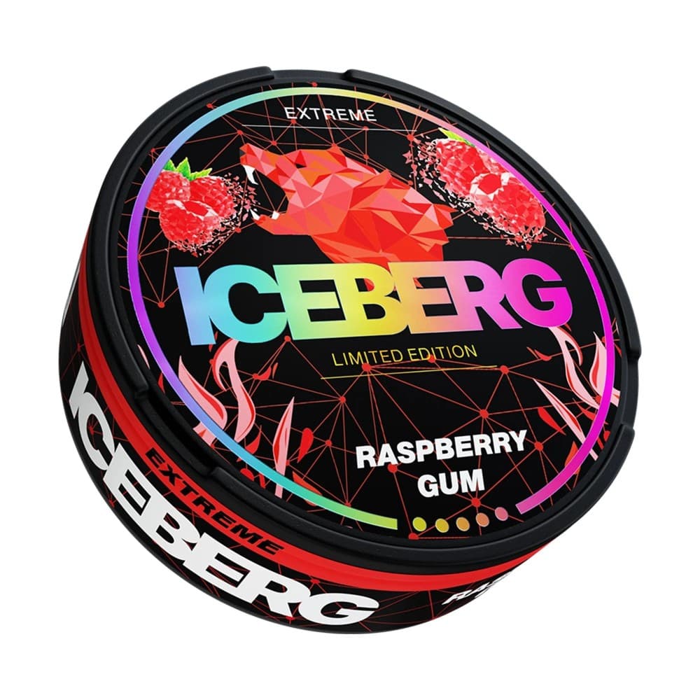Iceberg  Nicotine Pouches Raspberry Gum  - 30mg - 10Packs