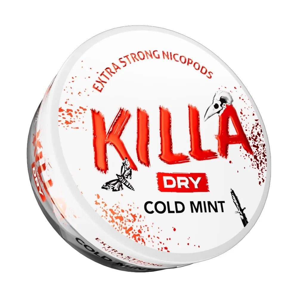 Killa Dry Nicotine Pouches Cold Mint - 9.6mg