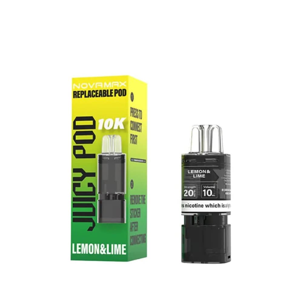 Juicy Pod Novamax 10k Pods - Lemon Lime - 5Packs