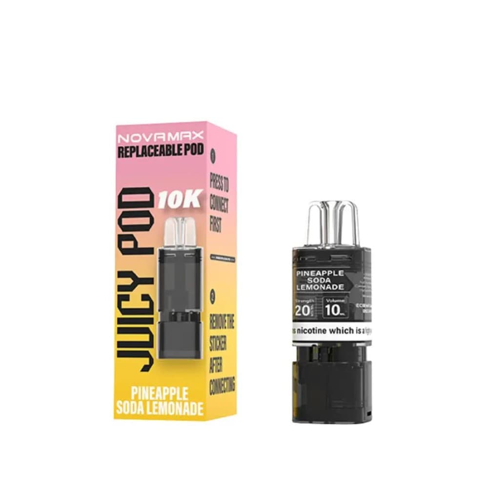 Juicy Pod Novamax 10k Kit - Pineapple Soda Lemonade - 5Packs