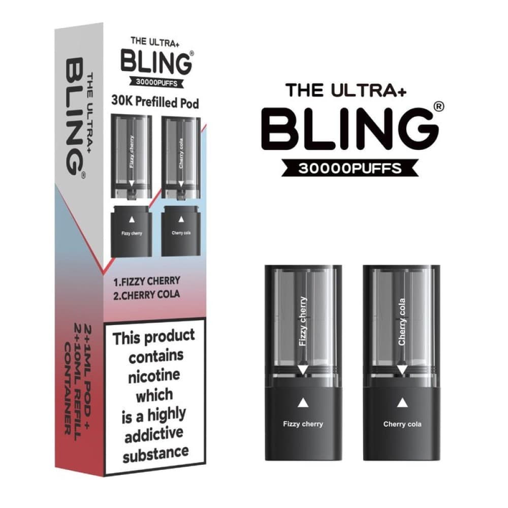 The Bling Ultra Plus 30k Vape Pods - Fizzy Cherry/Cherry Cola | 5 Packs