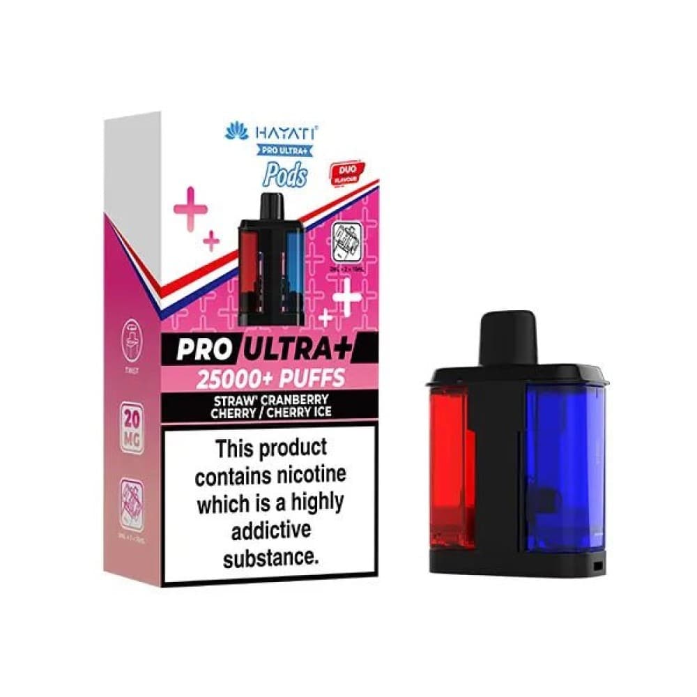 Hayati Pro Ultra Plus 25k  Pods- Straw' Cranberry Cherry / Cherry lce