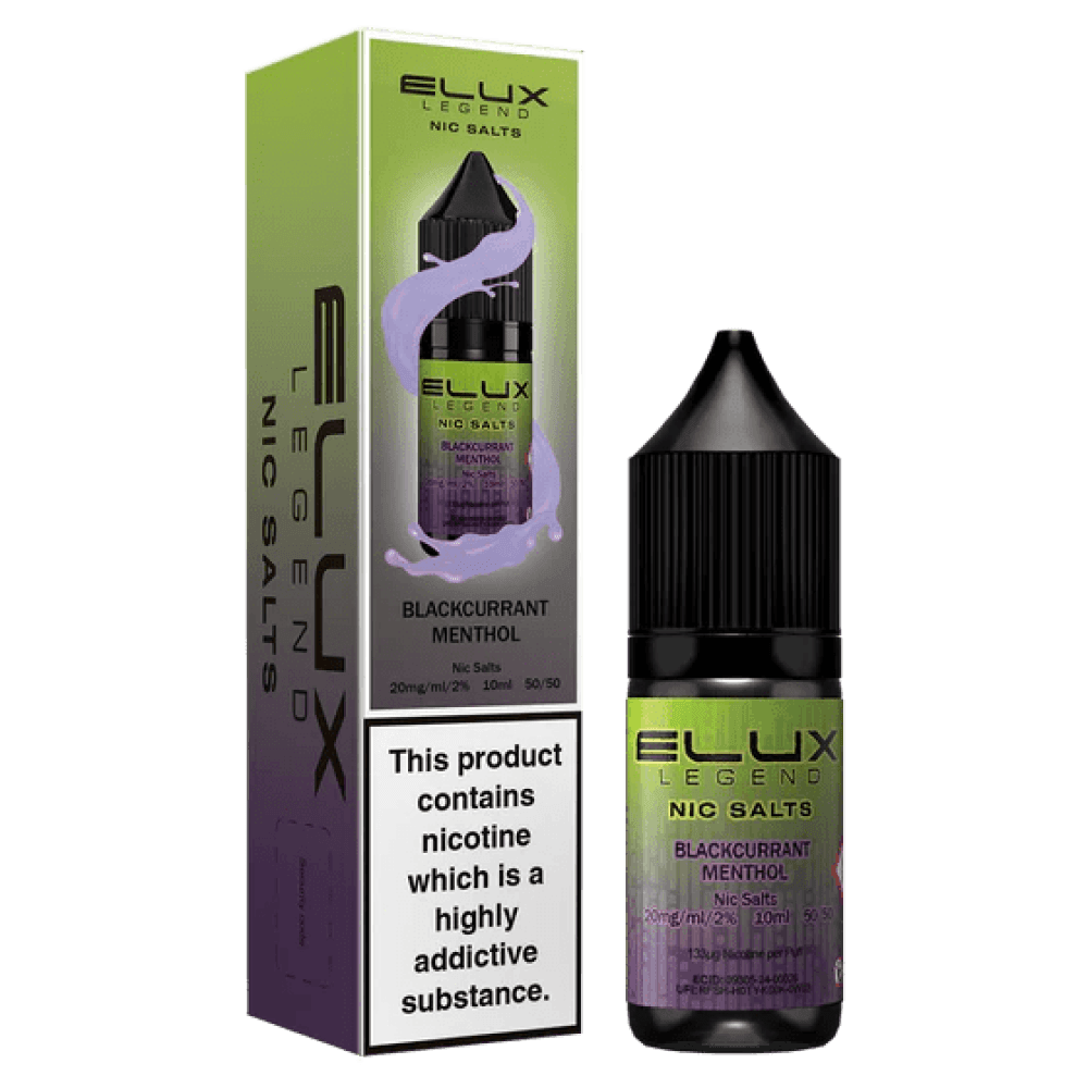 Elux Legend Nic Salts Liquid - Blackcurrant Menthol