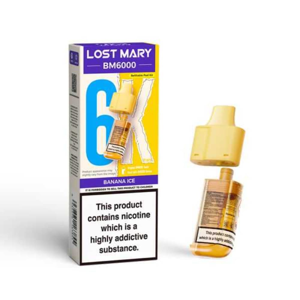  Banana Ice Lost Mary Bm6000 Refill Pods | 6,000 Puffs