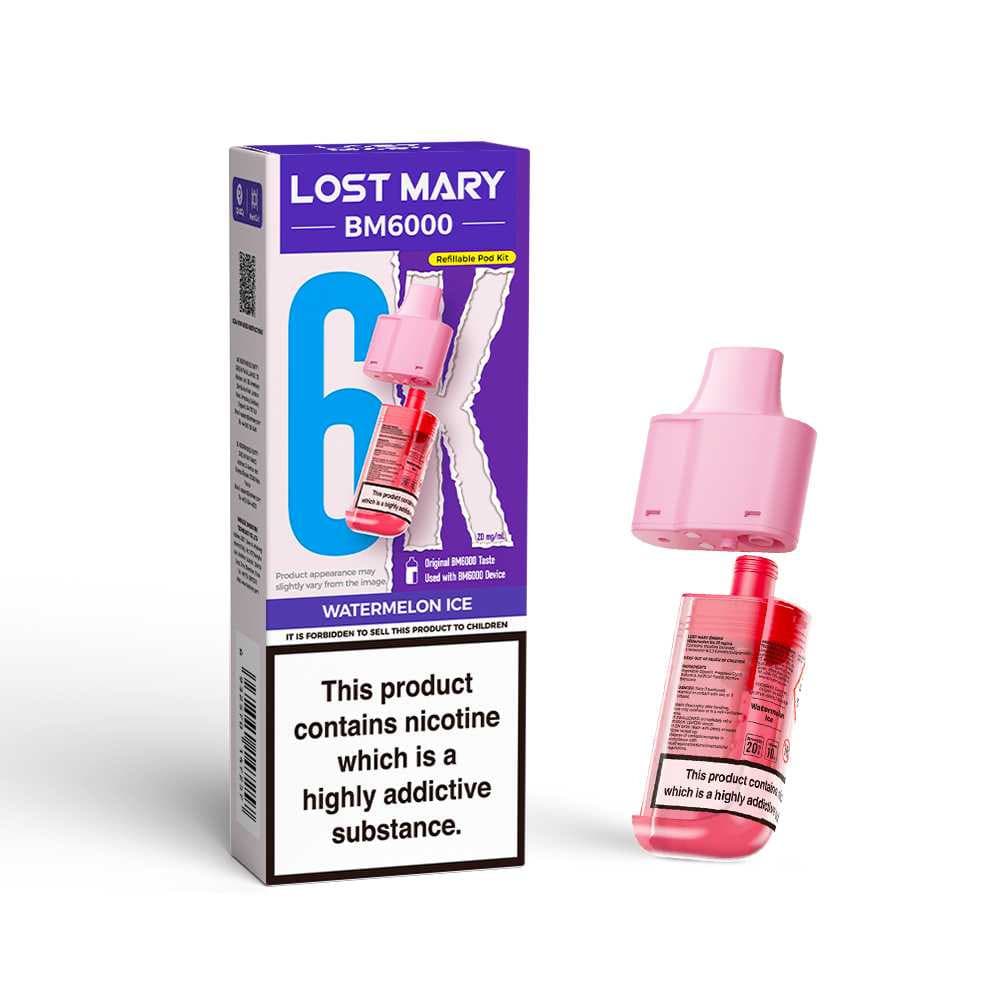  Watermelon Ice Lost Mary Bm6000 Refill Pods | 6,000 Puffs