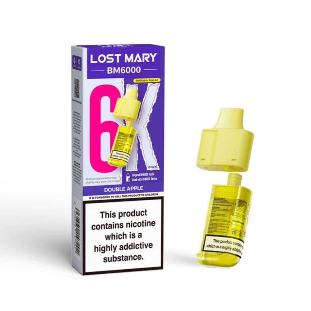  Double Apple Lost Mary Bm6000 Refill Pods | 6,000 Puffs
