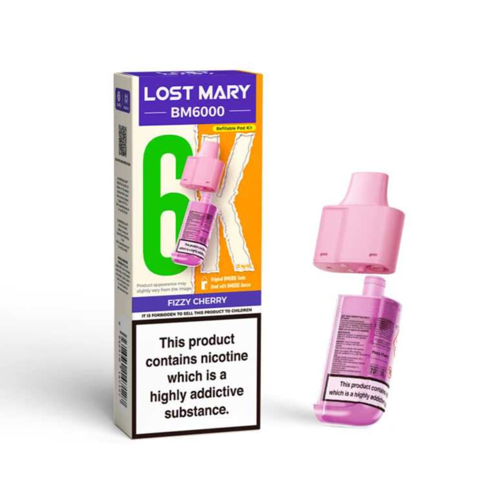  Fizzy Cherry Lost Mary Bm6000 Refill Pods | 6,000 Puffs