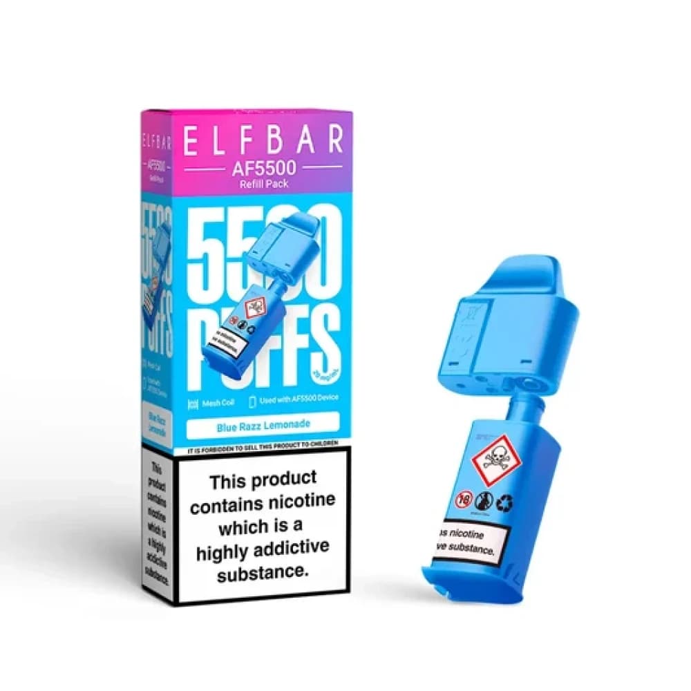  Blue Razz Lemonade Elf Bar AF5500 Refill Pods Box of 5