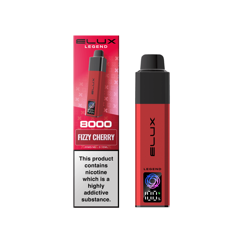  Fizzy Cherry Elux Legend 8000 Pod Vape Kit Box of 5