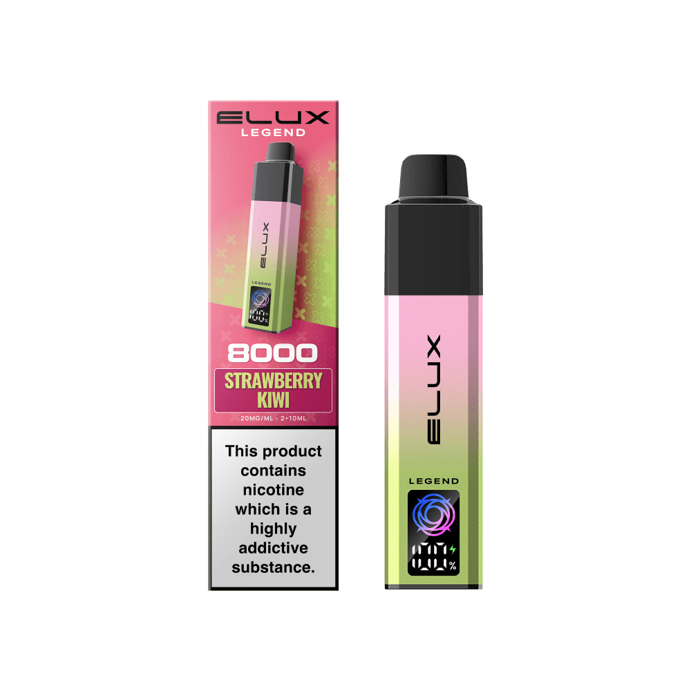  Strawberry Kiwi Elux Legend 8000 Pod Vape Kit Box of 5