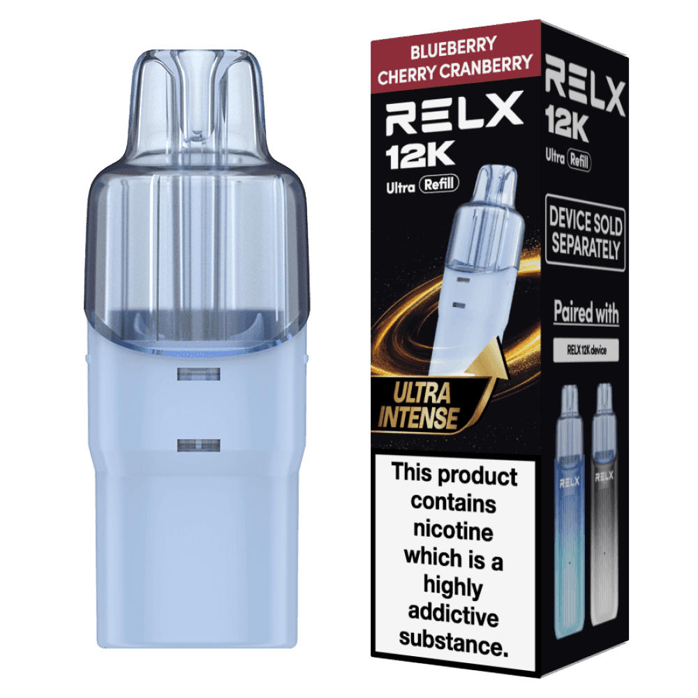  Blueberry Cherry Cranberry Relx 12k Ultra Refill Pods Pack of 5
