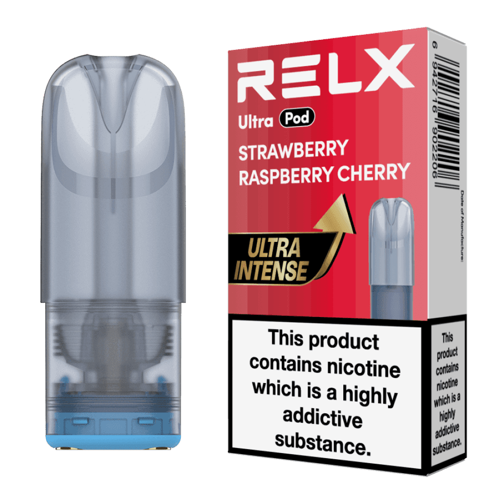 Strawberry Raspberry Cherry Relx Ultra Refill Pods Pack of 5