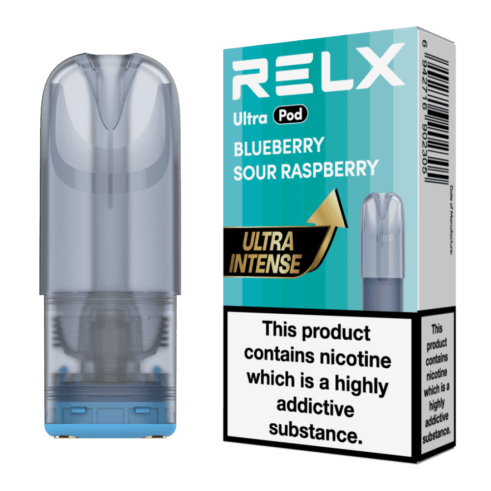  Blueberry Sour Raspberry Relx Ultra Refill Pods Pack of 5