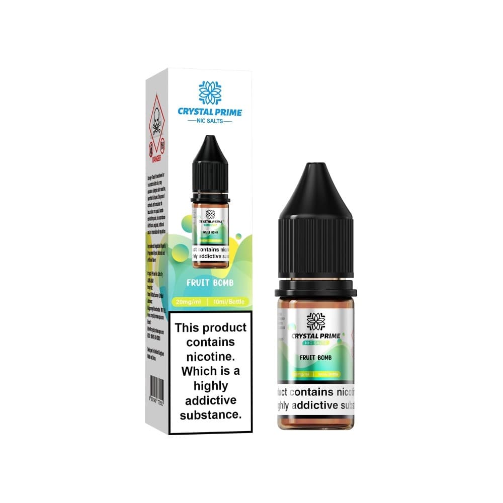  Fruit Bomb / 10mg Crystal Prime 7000 Nic Salts 10ml Box of 10