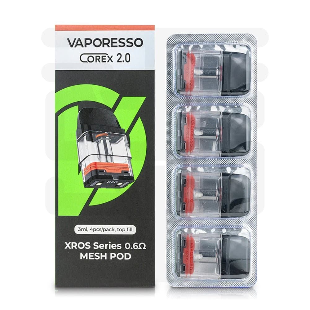  0.6Ω Ohm - COREX 2.0 Vaporesso Xros Series COREX 2.0 Pods - 4Pack