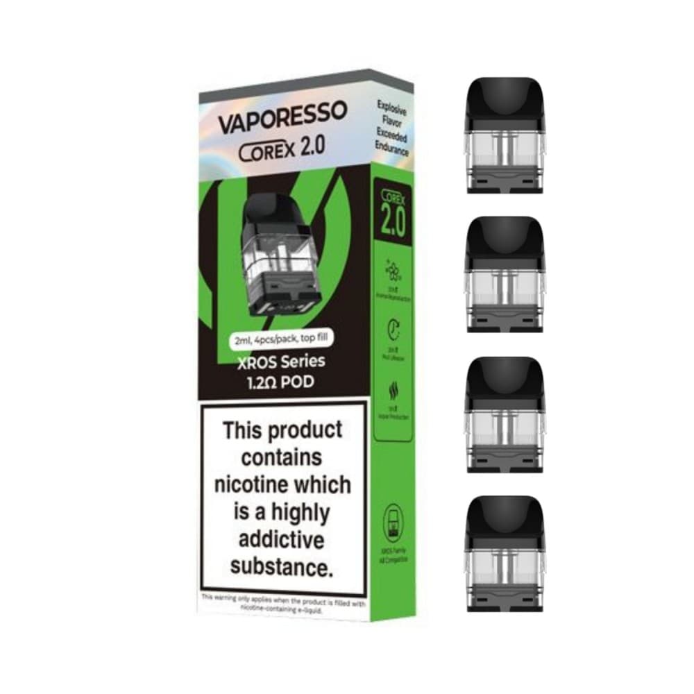  1.2Ω Ohm - COREX 2.0 Vaporesso Xros Series COREX 2.0 Pods - 4Pack
